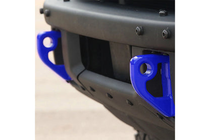 Ford Racing 2021+ Bronco Front Bumper Tow Hooks - Blue (Pair) - eliteracefab.com