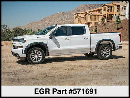 EGR 2019 Chevy 1500 Crew Cab In-Channel Window Visors - Dark Smoke EGR