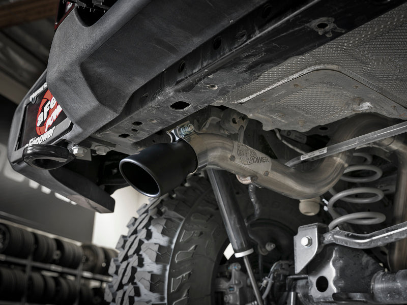 aFe MACH Force-Xp Axle-Back Hi-Tuck Exhaust System w/Black Tip 18-19 Jeep Wrangler (JL) V6 3.6L aFe