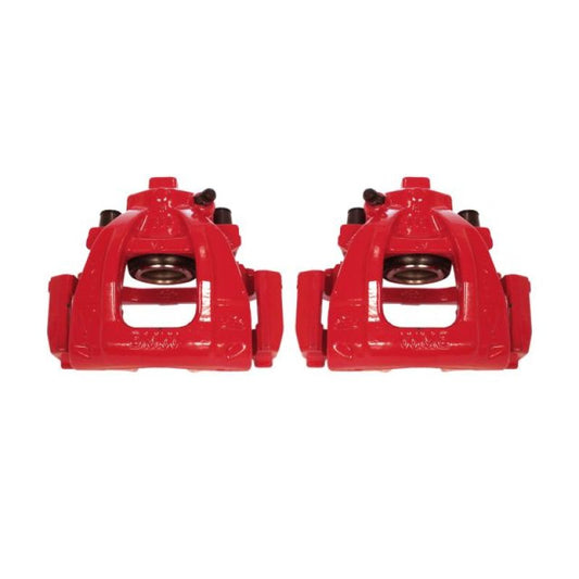 Power Stop 02-06 Mini Cooper Front Red Calipers w/Brackets - Pair - eliteracefab.com