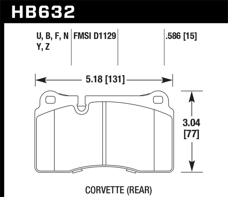 Hawk Performance LTS Front Brake Pads - HB632Y.586 Hawk Performance