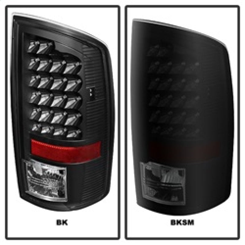 Xtune Dodge Ram 02-06 1500 / Ram 2500/3500 03-06 LED Tail Light Black Smoke ALT-JH-DR02-LED-BKSM - eliteracefab.com