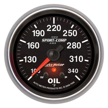 Load image into Gallery viewer, AutoMeter Gauge Oil Temp 2-5/8in. 340 Deg. F Stepper Motor W/ Peak &amp; Warn Sport-Comp II