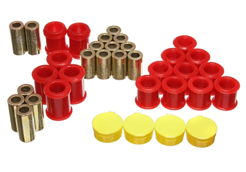 Energy Suspension 95-98 Nissan 240SX (S14) Red Rear Control Arm Bushing Set (Must reuse existing out - eliteracefab.com