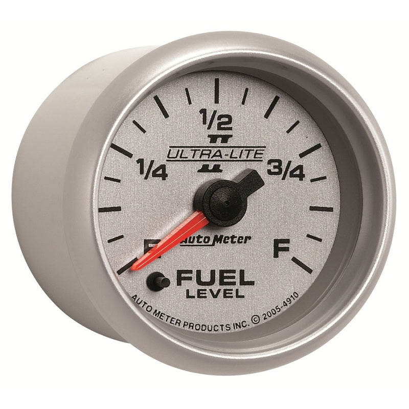 Autometer Ultra-Lite II 2-1/16in 0-280 Ohm Programmable Fuel Level Gauge 4910