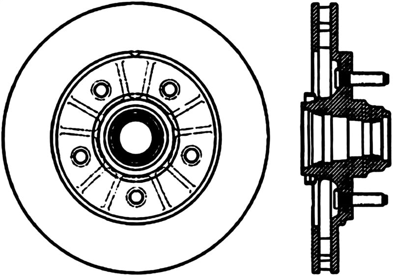 StopTech Power Slot 12/99-11/04 Ford F150 2WD Front Left Slotted CRYO Rotor Stoptech