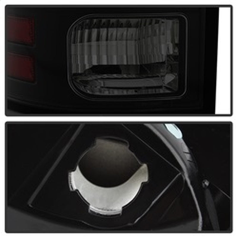 Spyder 13-14 Dodge Ram 1500 Light Bar LED Tail Lights - Black Smoke ALT-YD-DRAM13V2-LED-BSM - eliteracefab.com