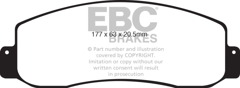 EBC 05-07 Ford F250 (inc Super Duty) 5.4 (2WD) Extra Duty Front Brake Pads - eliteracefab.com