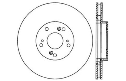 StopTech 02-06 Acura RSX Type S / 06-09 Honda Civic Si Slotted & Drilled Left Front Rotor - eliteracefab.com