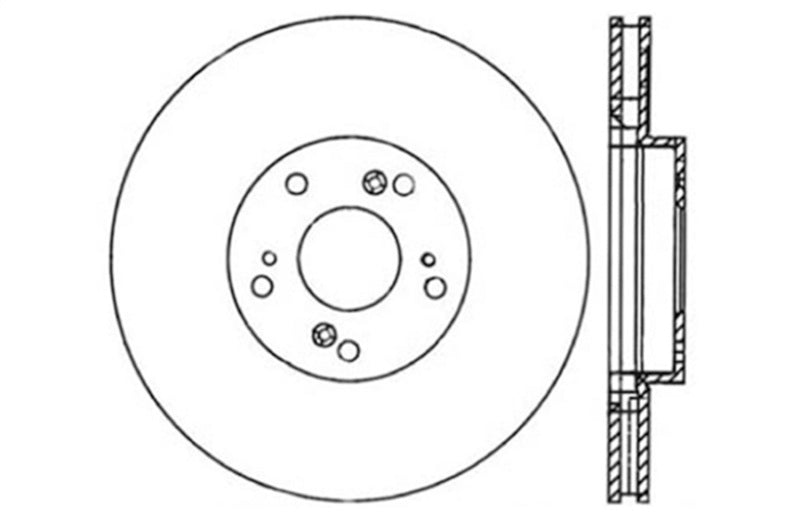 StopTech 06-08 Honda Civic Si Cross Drilled Left Front Rotor - eliteracefab.com