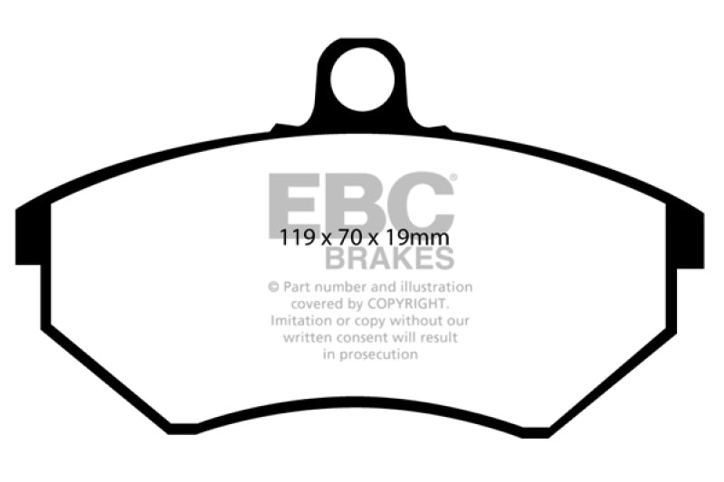 EBC 89-93 Volkswagen Corrado 1.8 Supercharged Redstuff Front Brake Pads - eliteracefab.com