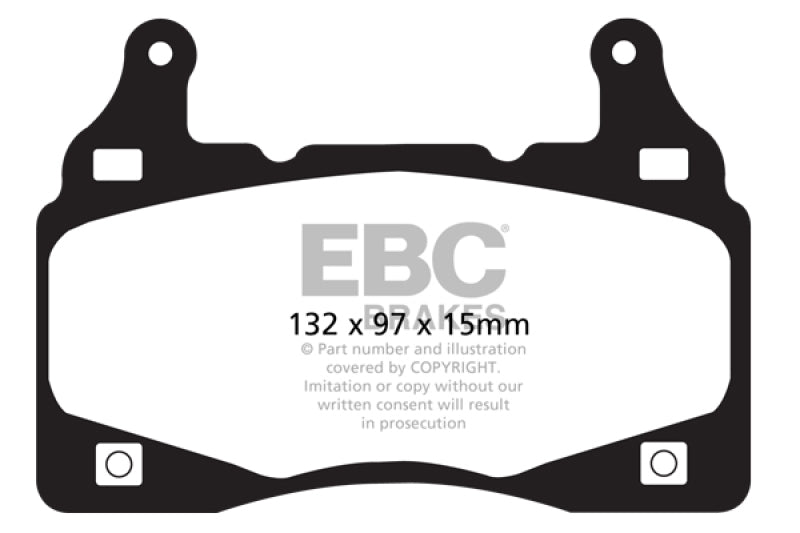 EBC 11-15 Chevrolet Camaro (5th Gen) 6.2 Redstuff Front Brake Pads - eliteracefab.com