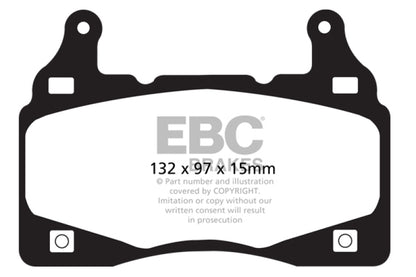 EBC 11-15 Chevrolet Camaro (5th Gen) 6.2 Redstuff Front Brake Pads - eliteracefab.com