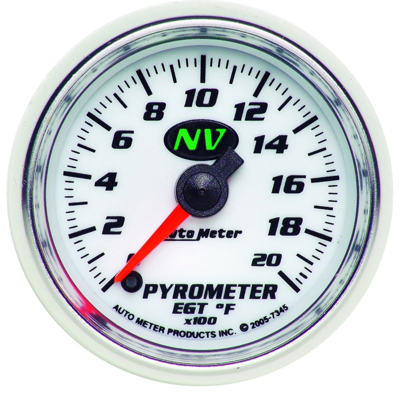 Autometer NV 52mm 0-2000 Deg F Digital Stepper Motor Pyrometer Gauge 7345