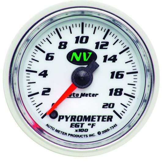 Autometer NV 52mm 0-2000 Deg F Digital Stepper Motor Pyrometer Gauge 7345
