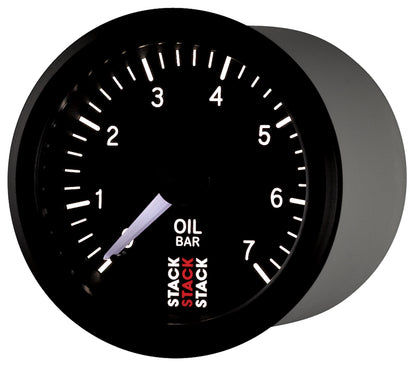 Autometer Stack Instruments 52mm 0-7 BAR M10 (M) Mechanical Oil Pressure Gauge - Black ST3101