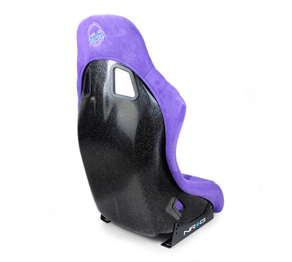 NRG FRP Bucket Seat PRISMA Edition w/ Pearlized Back Purple Alcantara - Medium - FRP-303PP-PRISMA