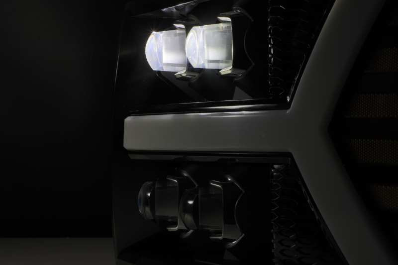 AlphaRex 880207 07-13 Chevy 1500HD NOVA LED Proj Headlights Plank Style Chrm w/Activ Light/Seq Signal