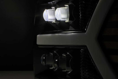 AlphaRex 880207 07-13 Chevy 1500HD NOVA LED Proj Headlights Plank Style Chrm w/Activ Light/Seq Signal
