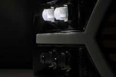 AlphaRex 07-13 Chevy 1500HD NOVA LED Proj Headlights Plank Style Matte Blk w/Activ Light/Seq Signal - eliteracefab.com