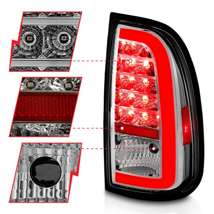 ANZO TOYOTA TUNDRA 00-06 LED C-BAR STYLE TAIL LIGHTS CHROME (STD BED REGULAR CAB, ACCESS CAB) 311413