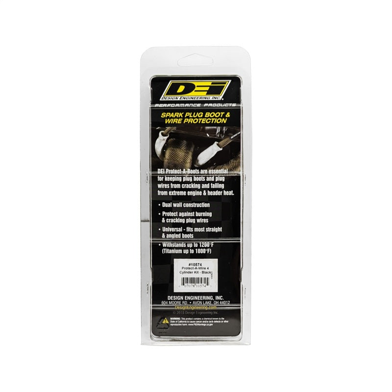 DEI Protect-A-Wire 4 Cylinder Kit - Black DEI