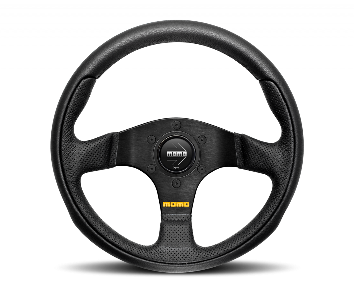 MOMO Team 300mm Black Leather Steering Wheel (TEA30BK0B)