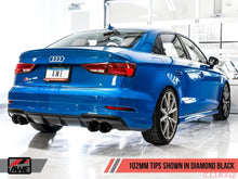 Load image into Gallery viewer, AWE Tuning Audi 8V S3 Track Edition Exhaust w/Chrome Silver Tips 102mm - eliteracefab.com