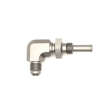 Load image into Gallery viewer, DeatschWerks 6AN Male Flare To 5/16in. Male Barb Bulkhead Adapter 90-Degree (Incl. Nut) - eliteracefab.com