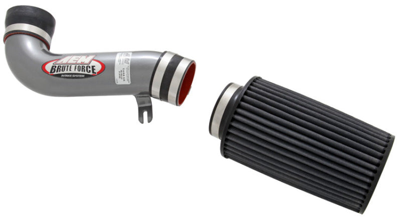 AEM 87-93 Ford Mustang GT W/MAF Silver Brute Force Air Intake - eliteracefab.com