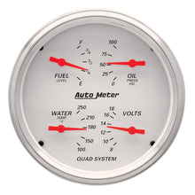 Load image into Gallery viewer, AutoMeter Gauge Quad 5in. 240 Ohm(e) to 33 Ohm(f) Elec Arctic White