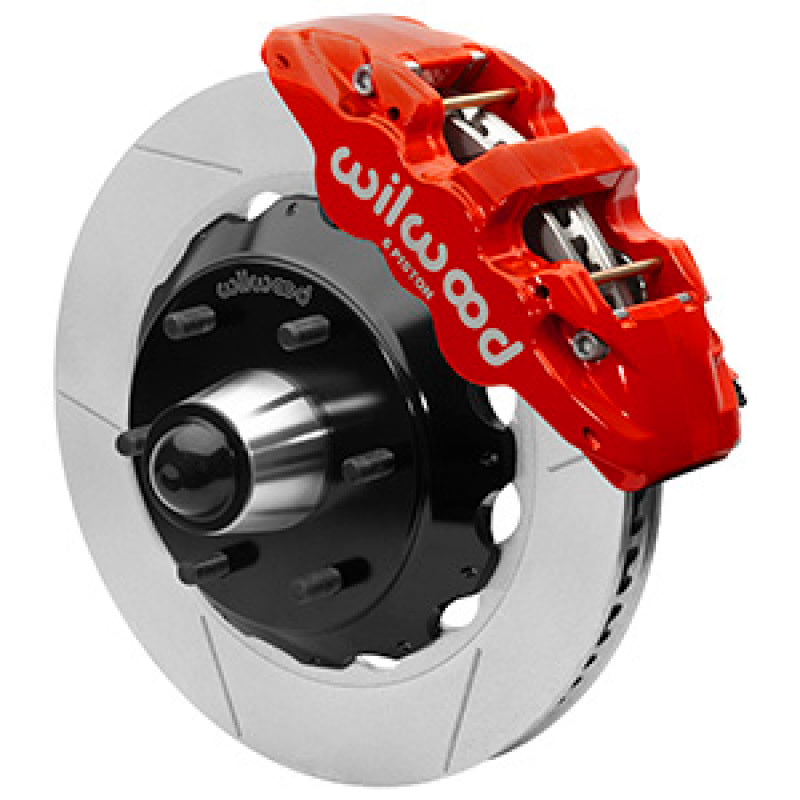 Wilwood 63-87 C10 CPP Spindle AERO6 Front BBK 14in Slotted 6x5.5 BC - Red Wilwood