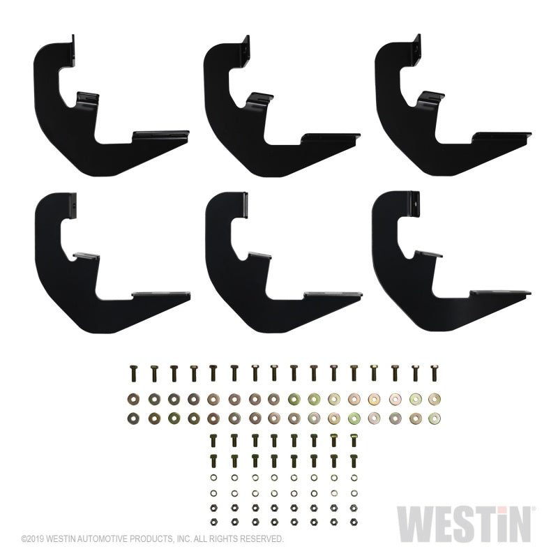 Westin 2019 Chevrolet Silverado/Sierra 1500 Double/CC Non LD Running Board Mount Kit - Black - eliteracefab.com