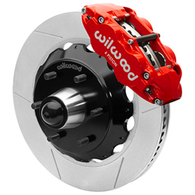 Wilwood 63-87 C10 FNSL6R Front Big Brake Brake Kit 14in slotted 6x5.5 BP for drop spindles - Red Wilwood