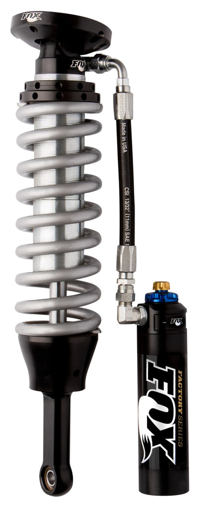 Fox 05+ Tacoma w/UCA 2.5 Factory Series 4.94in. Remote Res. Coilover Shock w/DSC Adj. - Black/Zinc - eliteracefab.com