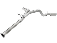 aFe Atlas Exhaust 4in DPF-Back Exhaust Aluminized Steel Polished Tip 11-14 ford Diesel Truck V8-6.7L - eliteracefab.com