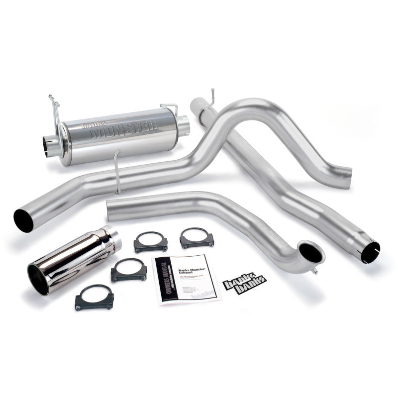 Banks Power 00-03 Ford 7.3L / Excursion Monster Exhaust System - SS Single Exhaust w/ Chrome Tip - eliteracefab.com