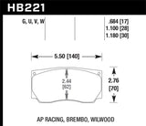 Hawk Performance DTC-70 Brake Pads - HB221U1.10