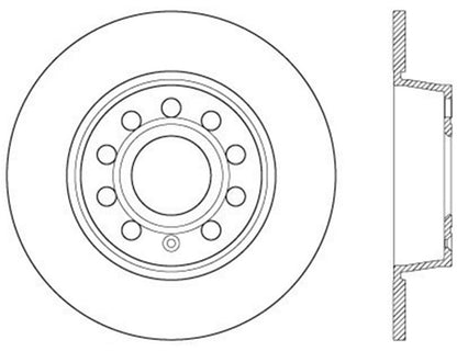 StopTech 06-10 Audi A3/08-10 TT / 06-09 VW GTI Mk V Cryo-Stop Left Rear Slotted Rotor Stoptech