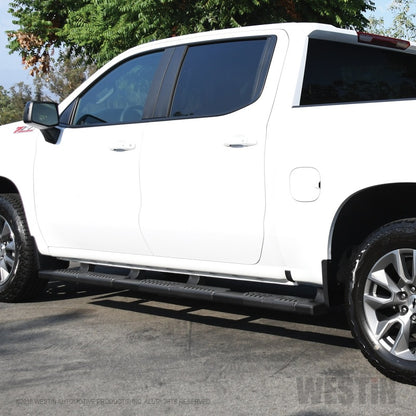 Westin 2019 Chevrolet Silverado/Sierra 1500 Crew Cab (5.5ft) R5 Modular Nerf Step Bars - Black - eliteracefab.com