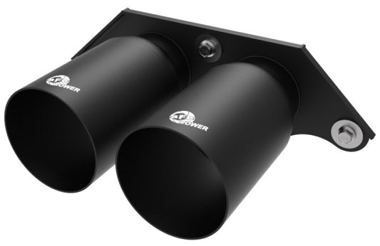 aFe Power Mach Force Xp 4in 304 SS Bolt-On Exhaust Tips Satin Black 14-19 Porsche 911 GT3 3.8L/4.0L aFe