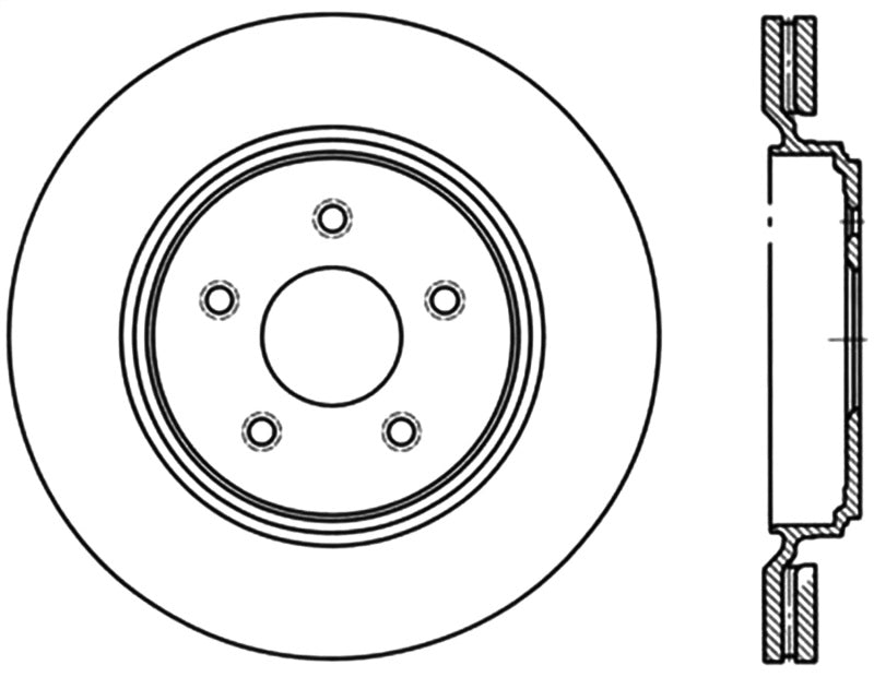 StopTech Power Slot 06-08 Cadillac XLR-V SC / 06-09 Corvette (Z51) Rear Right Slotted CRYO Rotor Stoptech