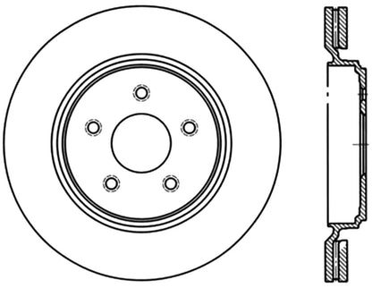 StopTech Power Slot 06-08 Cadillac XLR-V SC / 06-09 Corvette (Z51) Rear Right Slotted CRYO Rotor Stoptech