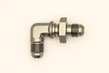 Load image into Gallery viewer, DeatschWerks 6AN Male Flare To 6AN Male Flare Bulkhead Adapter 90-Degree (Incl. Nut) - eliteracefab.com