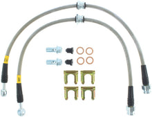 Load image into Gallery viewer, STOPTECH 00-05 MITSUBISHI ECLIPSE / 01-05 DODGE STRATUS STAINLESS STEEL FRONT BRAKE LINES, 950.46001 - eliteracefab.com