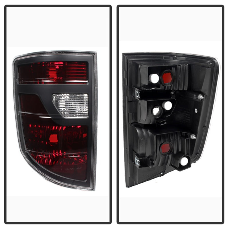 Xtune Honda Ridgeline Pickup 06-08 OEM Style Tail Lights Red Smoked ALT-JH-HRID06-OE-RSM - eliteracefab.com