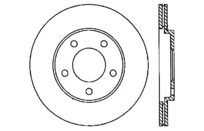 STOPTECH 05-10 FORD MUSTANG SLOTTED & DRILLED LEFT REAR ROTOR, 127.61087L - eliteracefab.com