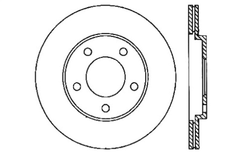 STOPTECH 05-10 FORD MUSTANG SLOTTED & DRILLED LEFT REAR ROTOR, 127.61087L - eliteracefab.com