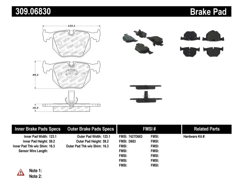 STOPTECH PERFORMANCE 01-07 BMW M3 E46 / 00-04 M5 / 04-09 X3 / 00-06 X5 / 1/06-09 Z4 / 9/00-07 330 /, 309.06830 - eliteracefab.com