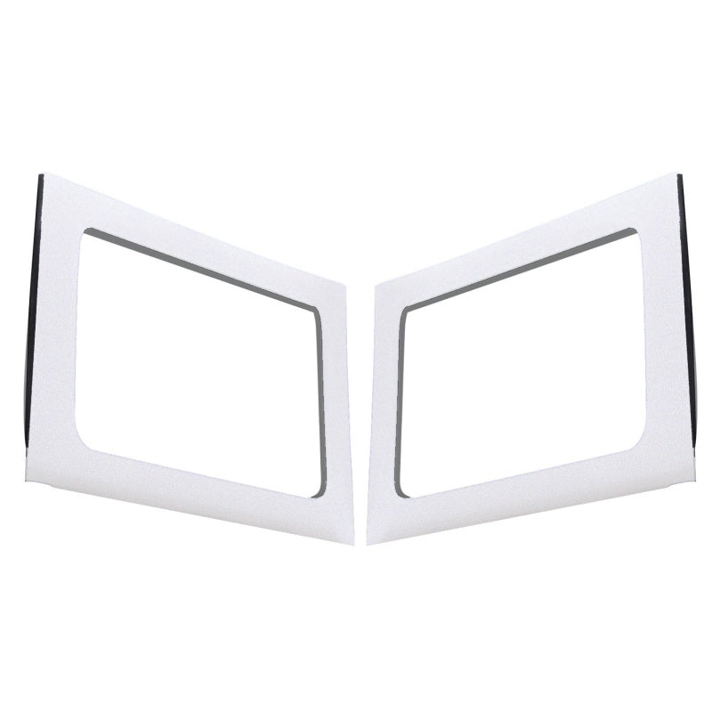 DEI 11-18 Jeep Wrangler JK 4-Door Boom Mat Rear Side Window Trim - 2 Piece - White DEI
